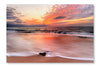 The Sun Is Setting Displaying A Vibrant Glowing Beautiful Red Sky 16x24 Wall Art Fabric Panel Without Frame