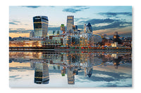 London Skylines At Dusk16x24 Wall Art Fabric Panel Without Frame