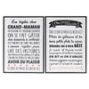 Framed Canvas Wall Sign Regles Chez Papi & Mamie - Set of 2 Wall Decor