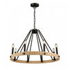 Perris 8-Light Black Chandelier