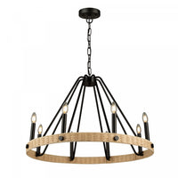 Perris 8-Light Black Chandelier 