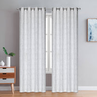 Durham Grommet Pair of Grey Curtain Panels - 54x95