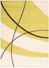 Carson Cream-Green Area Rug - 5'3