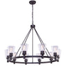 Clarence 10-Light Black Chandelier