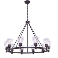 Clarence 10-Light Black Chandelier 