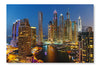 A View of Dubai Marina 28x42 Wall Art Fabric Panel Without Frame