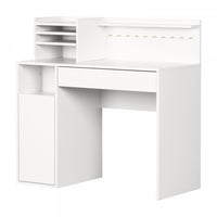 Crea Craft Table With Hutch - Pure White 