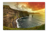 Cliffs Of Moher At Sunset 16x24 Wall Art Frame And Fabric Panel