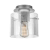 Henley 1-Light Brushed Aluminum Flush Mount