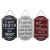 MDF Hanging Wall Plaque Inspirational - Set of 3 Wall Decor