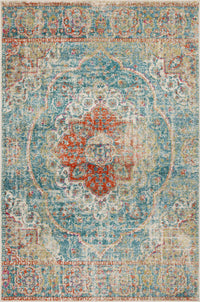 Sav Royal Turquoise Vin 8x11 Area Rug