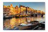 Beautiful Night In Amsterdam 2 16x24 Wall Art Frame And Fabric Panel