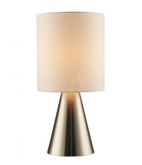 18'' Metal Table Lamp- Brushed Steel Lighting