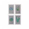 Metal Wall Art with Frame Cactus Assorted - Set of 4 Wall Decor