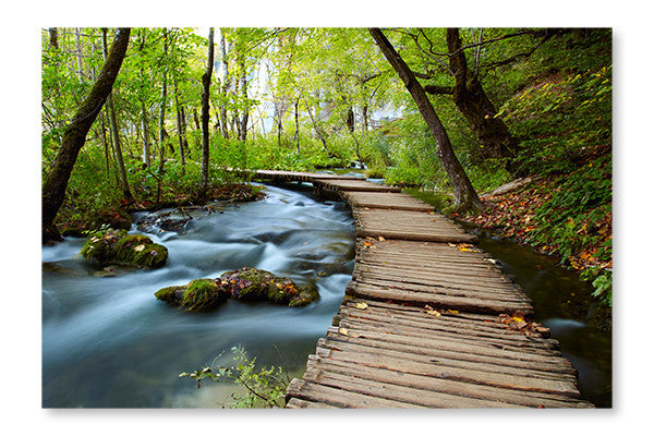 Boardwalk in The Park 16x24 Wall Art Fabric Panel Without Frame | The Brick