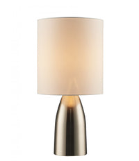 18'' Metal Table Lamp- Brushed Steel Lighting