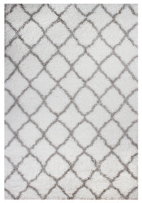 Ker White Lattice 5x8 Area Rug