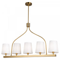 Rhythm 5-Light Brushed Gold Ceiling Light