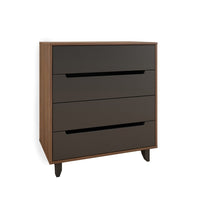 Nordika 4-Drawer Chest - Walnut and Charcoal 