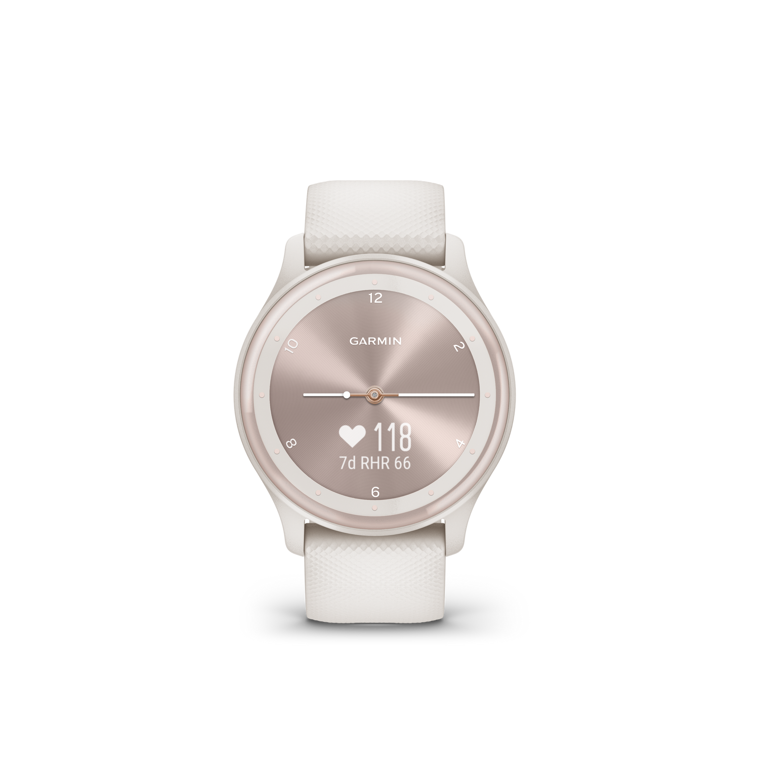 Garmin vivomove hr rose gold white best sale