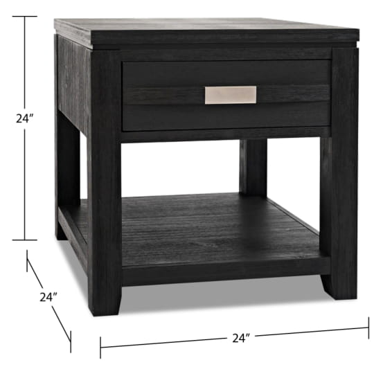 Bronx End Table - Charcoal | The Brick