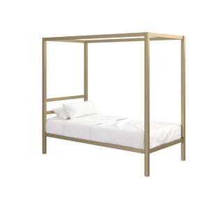 Atwater Living Cara Twin Metal Canopy Bed - Gold