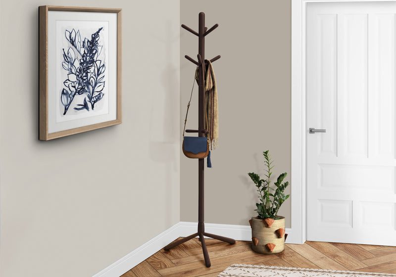 Espresso Wood Contemporary Style Coat Rack | The Brick