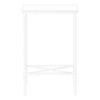 White Narrow Metal Side Table