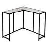 White Marble-look Black Console Table