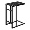 Black Marble Black Metal Accent Table