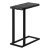 Black Reclaimed Wood-look Black Metal Accent Table