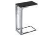 Black Top Silver Metal Accent Table