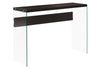 Espresso Tempered Glass Accent Table