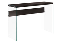 Espresso Tempered Glass Accent Table