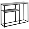 Grey Black Metal Hall Console Accent Table