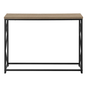 Taupe Black Metal Hall Console Accent Table