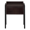 Espresso Black Metal Side Table