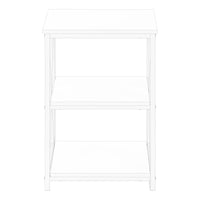 White White Metal Side Table Nightstand