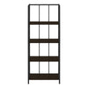 Espresso Black Metal Etagere Bookcase