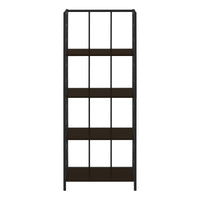 Espresso Black Metal Etagere Bookcase