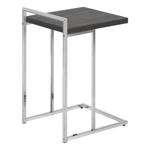 Grey Chrome Metal Side Table