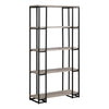 Dark Taupe Black Metal Bookcase