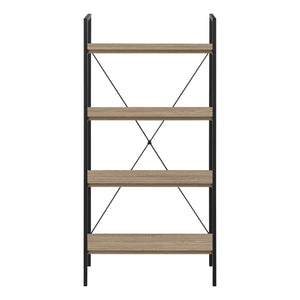 Dark Taupe Black Metal Bookcase