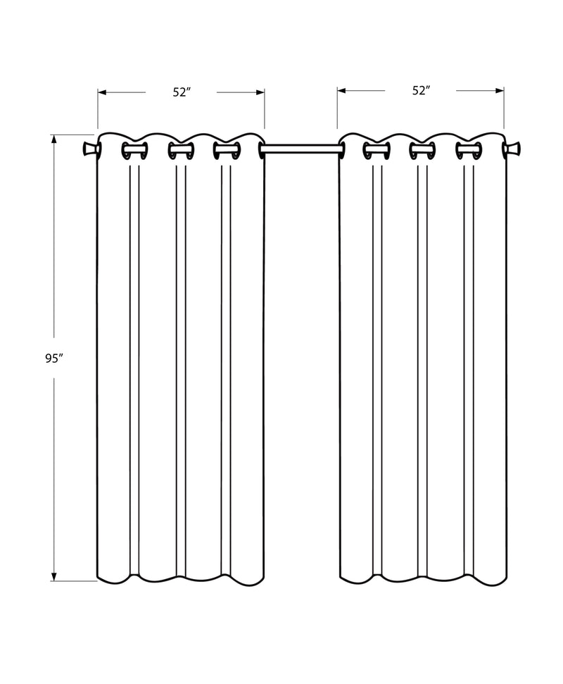 Grey Darkening 2-Piece Curtain Panel - 52