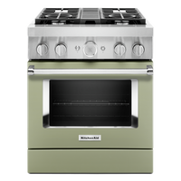 KitchenAid 4.1 Cu. Ft. Smart Dual Fuel Range with Self-Clean - Avocado Cream - KFDC500JAV 