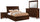 Sonoma 6pc Bedroom Set with Storage Bed, Dresser, Mirror & Nightstand, Mango Brown - King Size