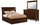 Sonoma 5pc Bedroom Set with Storage Bed, Dresser & Mirror, Mango Brown - Queen Size