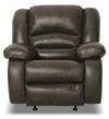 Toreno Genuine Leather Power Recliner - Grey