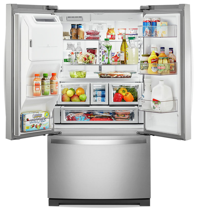 Whirlpool 27 Cu. Ft. Wide French-Door Fingerprint-Resistant Refrige ...