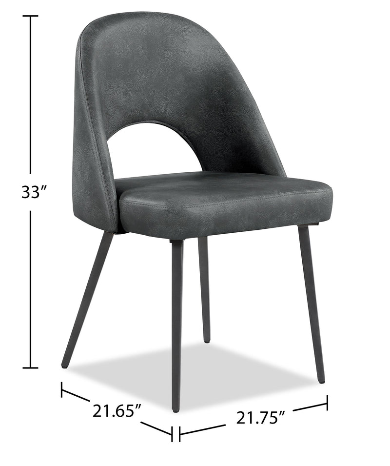 Bay Dining Chair - Charcoal | The Brick